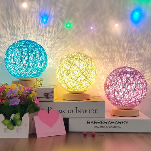 LED Cottom Globe decorative lamp - Pink