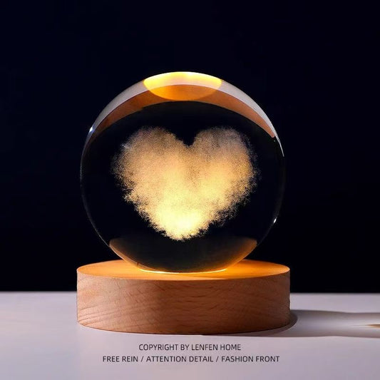 LED Glass ball lamp - Heart