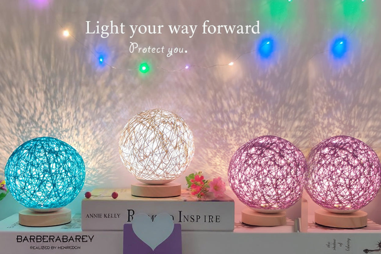 LED Cotton Globe decorative lamp - Yellow