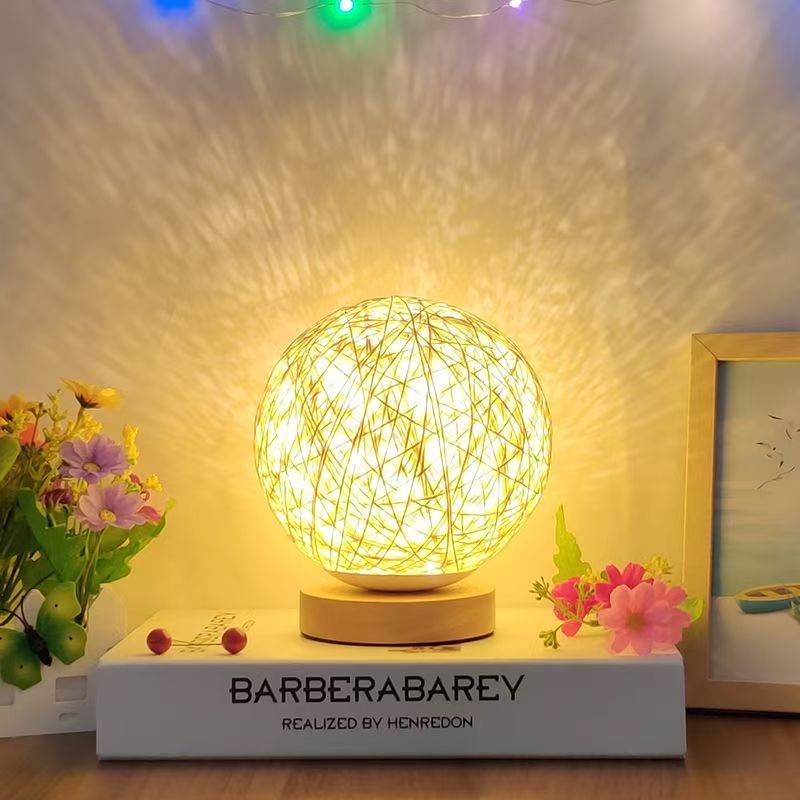LED Cotton Globe decorative lamp - Yellow