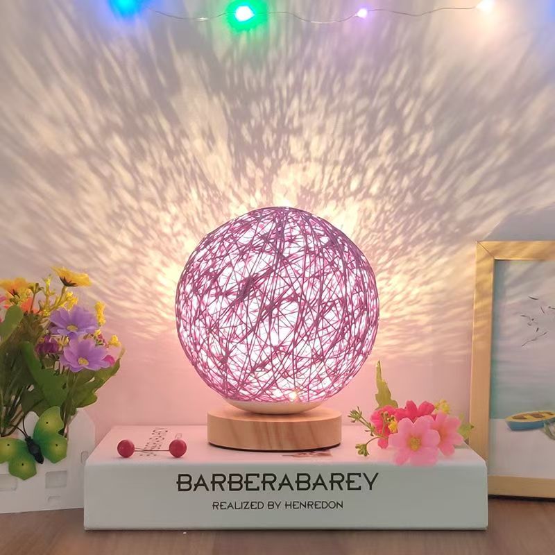 LED Cottom Globe decorative lamp - Pink