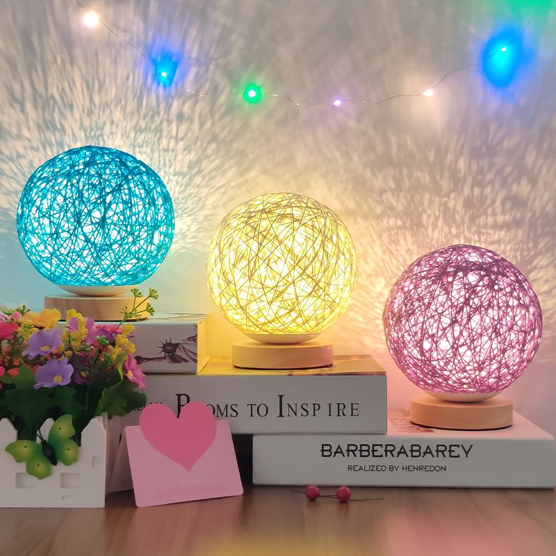 LED Cotton Globe decorative lamp - Yellow