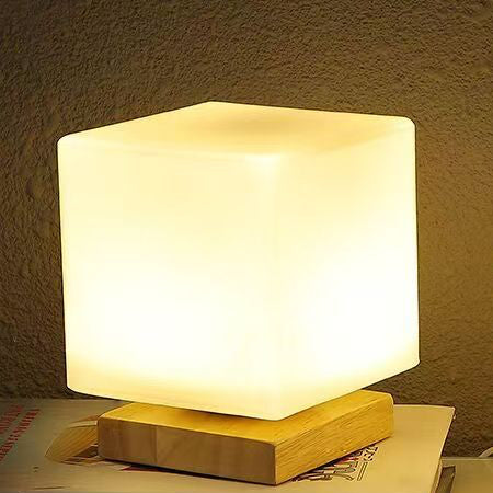 USB LED Glass table lamp - Cube